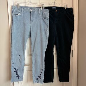 Lot Of 3 Old Navy Rockstar Pants, Size 16 and 18. Used.